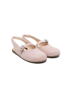 Ballerine per bambina BabyWalker Mary Jane rosa con dettagli glitter