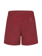 Costume da bagno per bambino Stone Island Junior rosso con applicazione logo sulla gamba K1S16B100001S0043 V0089 STONE ISLAND JUNIOR 