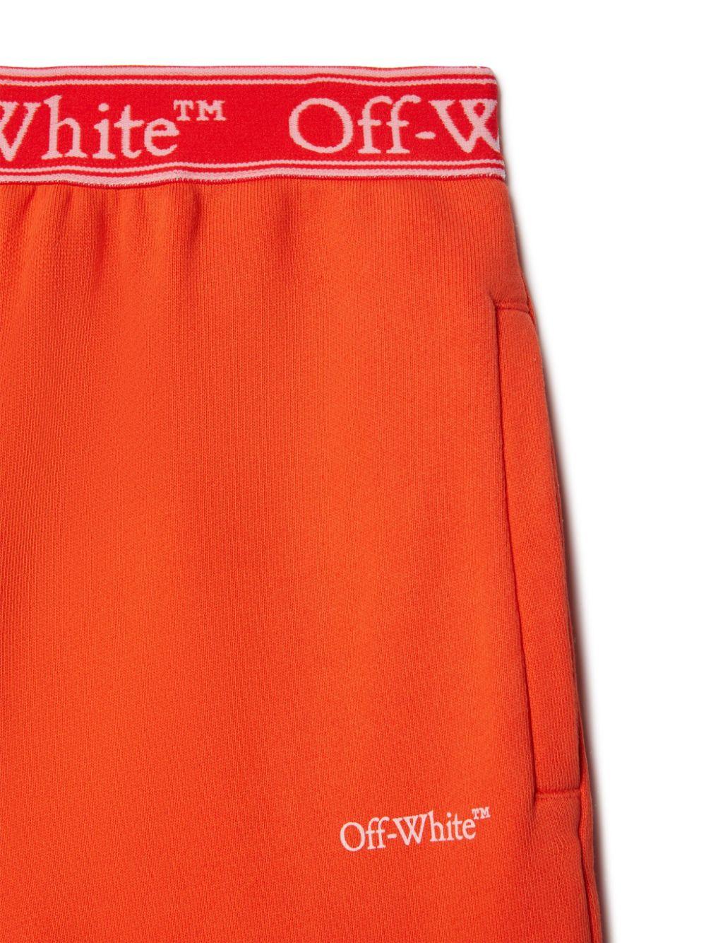 Pantaloni sportivi per bambina Off-White Kids Bookish arancione con fascia logo OGCH009S25FLE001 2630 OFF WHITE KIDS 