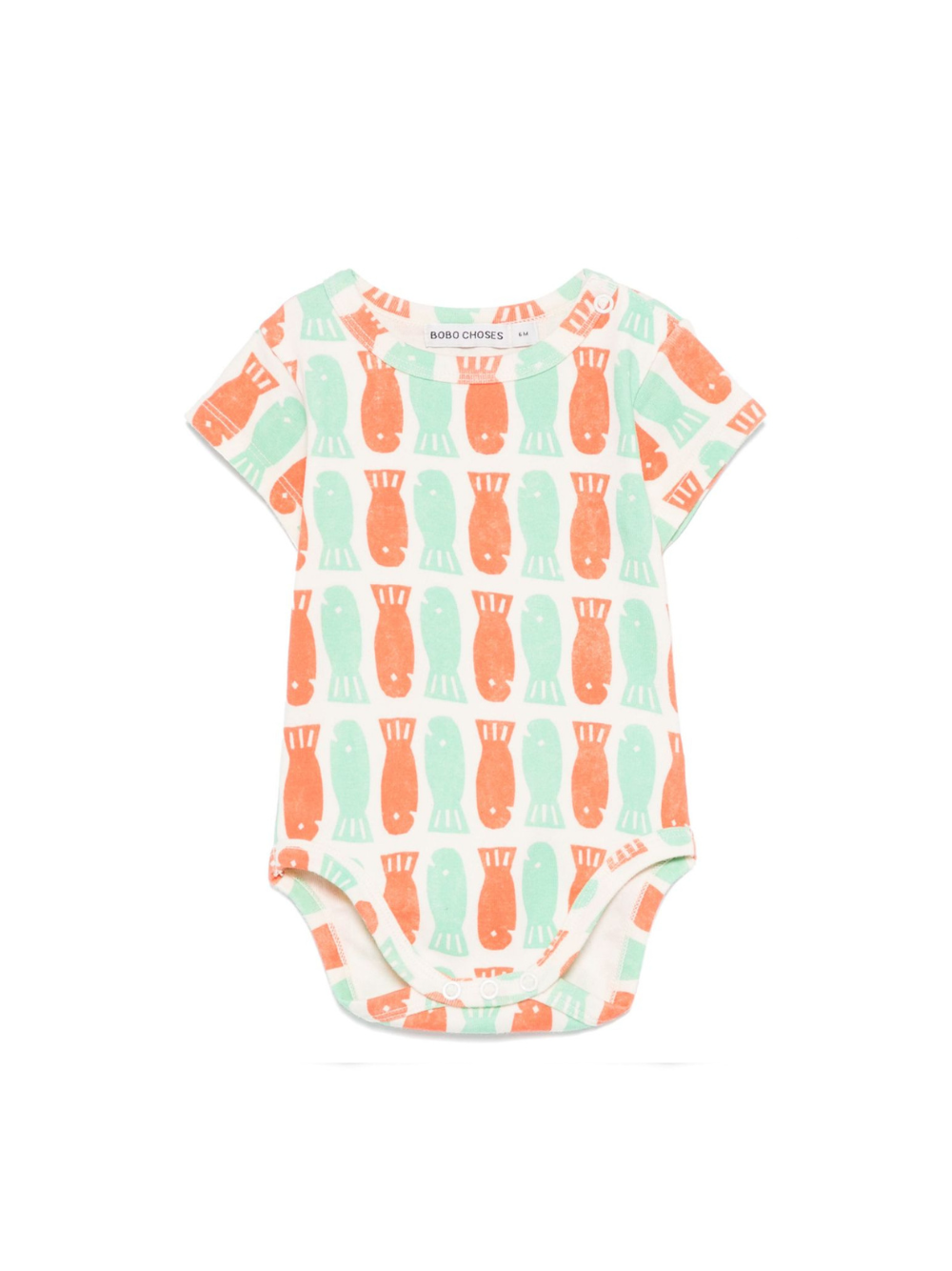 Body per neonato Bobo Choses Lucky Fish beige con stampa all-over B125AB112 199 BOBO CHOSES 