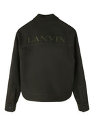 Giacca per bambina Lanvin Enfant nero con logo ricamato N30258 U60 LANVIN 