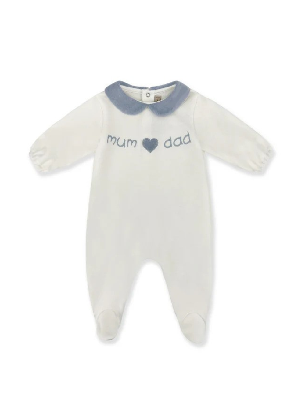 Tutina per neonato La Stupenderia bianca con ricamo "mum and dad" 1TBTT11 K40L24 LA STUPENDERIA 