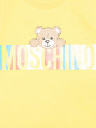 T-shirt per neonati Moschino Kids giallo con stampa Teddy Bear MUM04CLAA02 50577 MOSCHINO KIDS 