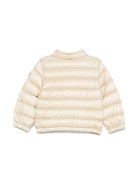 Piumino per neonato Moncler Enfant Acorus beige con colletto con abbottonatura a pressione K19511A00021597YF 200 MONCLER ENFANT 