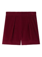 Shorts per bambina Bonpoint rossi con texture a coste W05GBEW00002 053 BONPOINT 