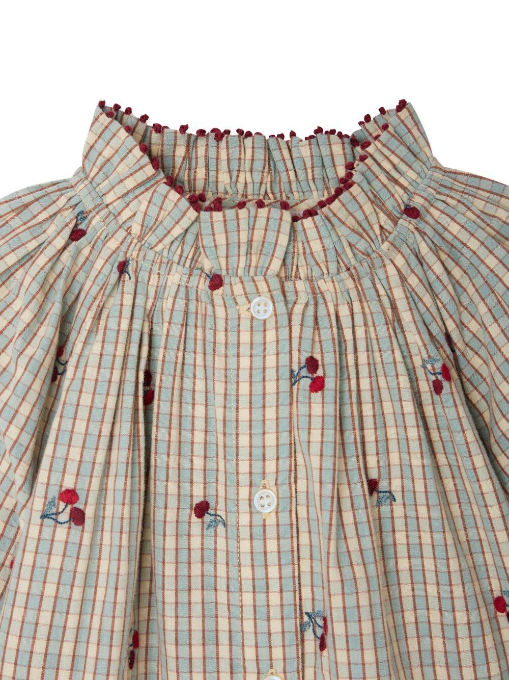 Blusa per bambina Bonpoint beige a quadri W05GBLW00016 310A BONPOINT 