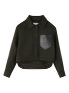 Giacca per bambina Lanvin Enfant nero con logo ricamato N30258 U60 LANVIN 