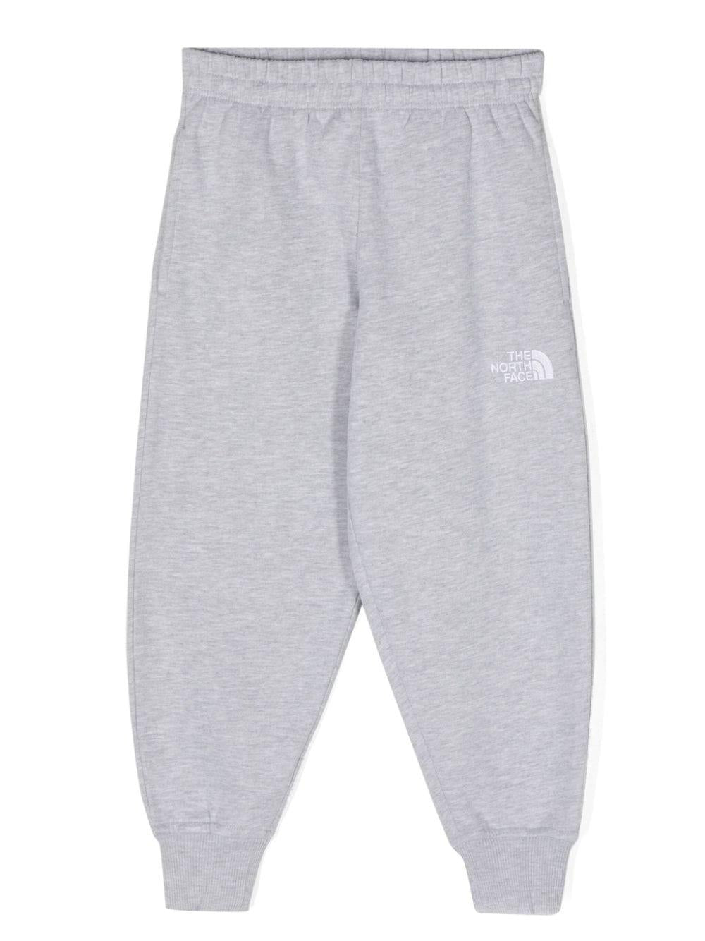 Pantaloni grigi per bambino sportivi effetto mélange con ricamo The North Face Kids NF0A89HU DYX1 THE NORTH FACE 