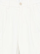 Pantaloni cargo per bambino Eleventy Kids bianchi con chiusura frontale con bottoni EX6P30 V0162 109 ELEVENTY KIDS 