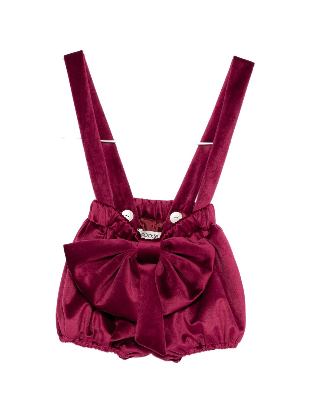 Shorts per neonata A'lapage rossi con dettaglio fiocco AL32BNB BORDEAUX A'LAPAGE 