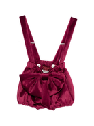 Shorts per neonata A'lapage rossi con dettaglio fiocco AL32BNB BORDEAUX A'LAPAGE 