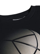 T-shirt per bambino Molo nera con stampa grafica stile Basket 1S26A206 9830 MOLO 