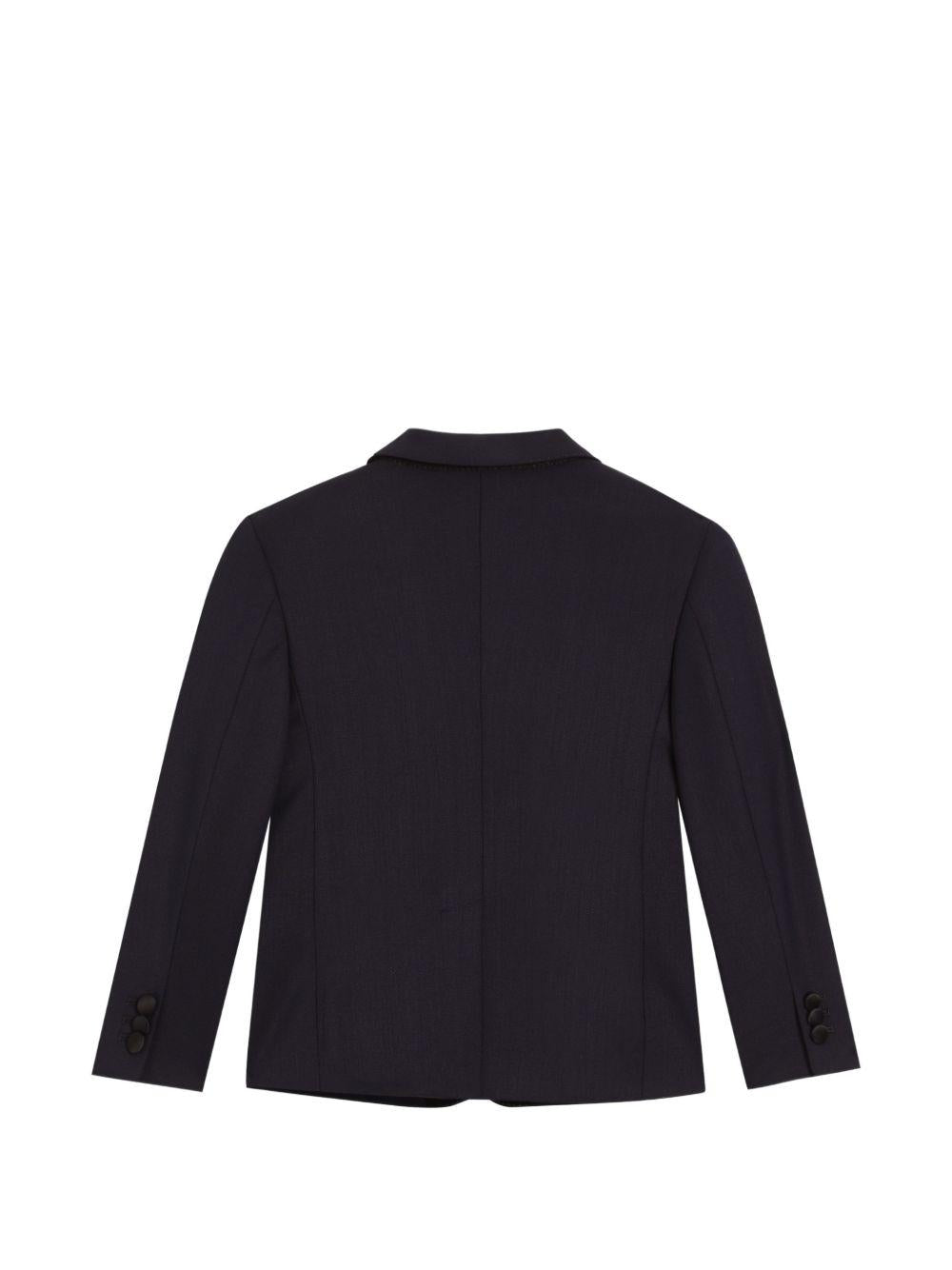 Giacca per bambino Dolce & Gabbana Kids blu con revers a lancia L41J89 G7PQI B0665 DOLCE & GABBANA KIDS 