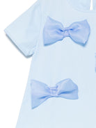 T-shirt per neonata A'lapage azzurro in cotone con dettaglio fiocchi AL09 CARTA DA ZUCCHERO A'LAPAGE 