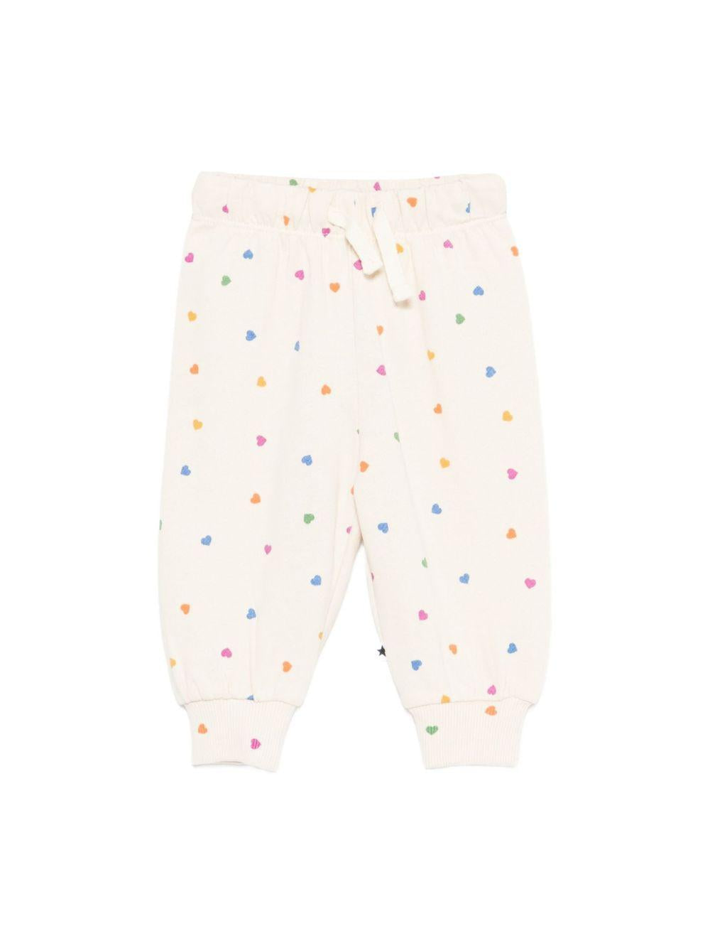 Pantaloni Selena per neonata Molo rosa con stampa a cuori 6S26I205 9537 MOLO 