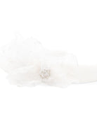 Cerchietto per bambina MAISON AVA bianco in tulle con decorazione in cristalli MA-SS25-HH09 WHITE MAISON AVA 