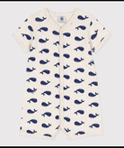 Tutina per neonati Petit Bateau beige con fantasia grafica all-over A09G6 01 PETIT BATEAU 