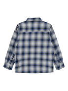 Camicia per bambino Molo blu con motivo a quadri 1W25C202 5545 MOLO 