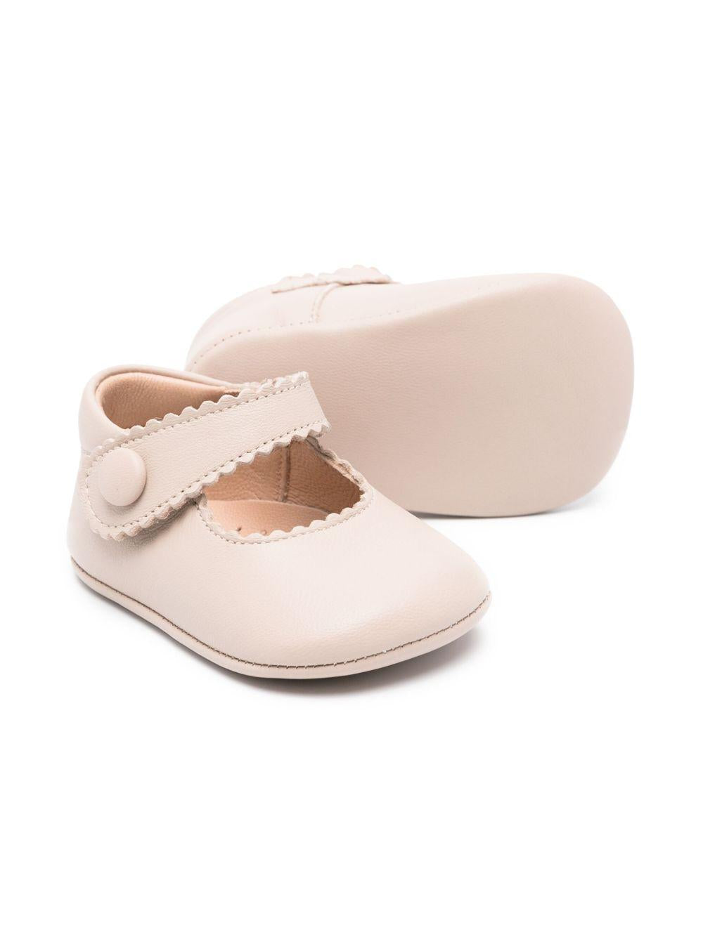 Scarpe primi passi per neonata Eli1957 beige con soletta in pelle con logo 0347AL NUDE ElI 