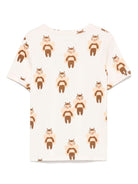 T-shirt per bambina Mini Rodini beige con stampa grafica 2562013911 OFF-WHITE MINI RODINI 