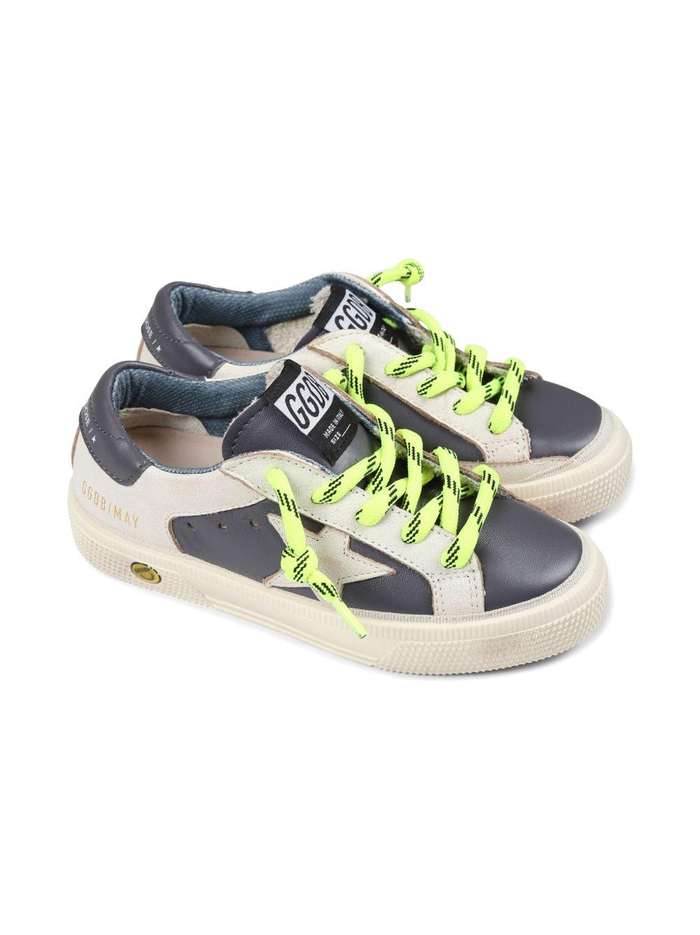Sneakers per bambino Golden Goose Kids in pelle blu con chiusura con lacci F00715F006774 10357 GOLDEN GOOSE KIDS 