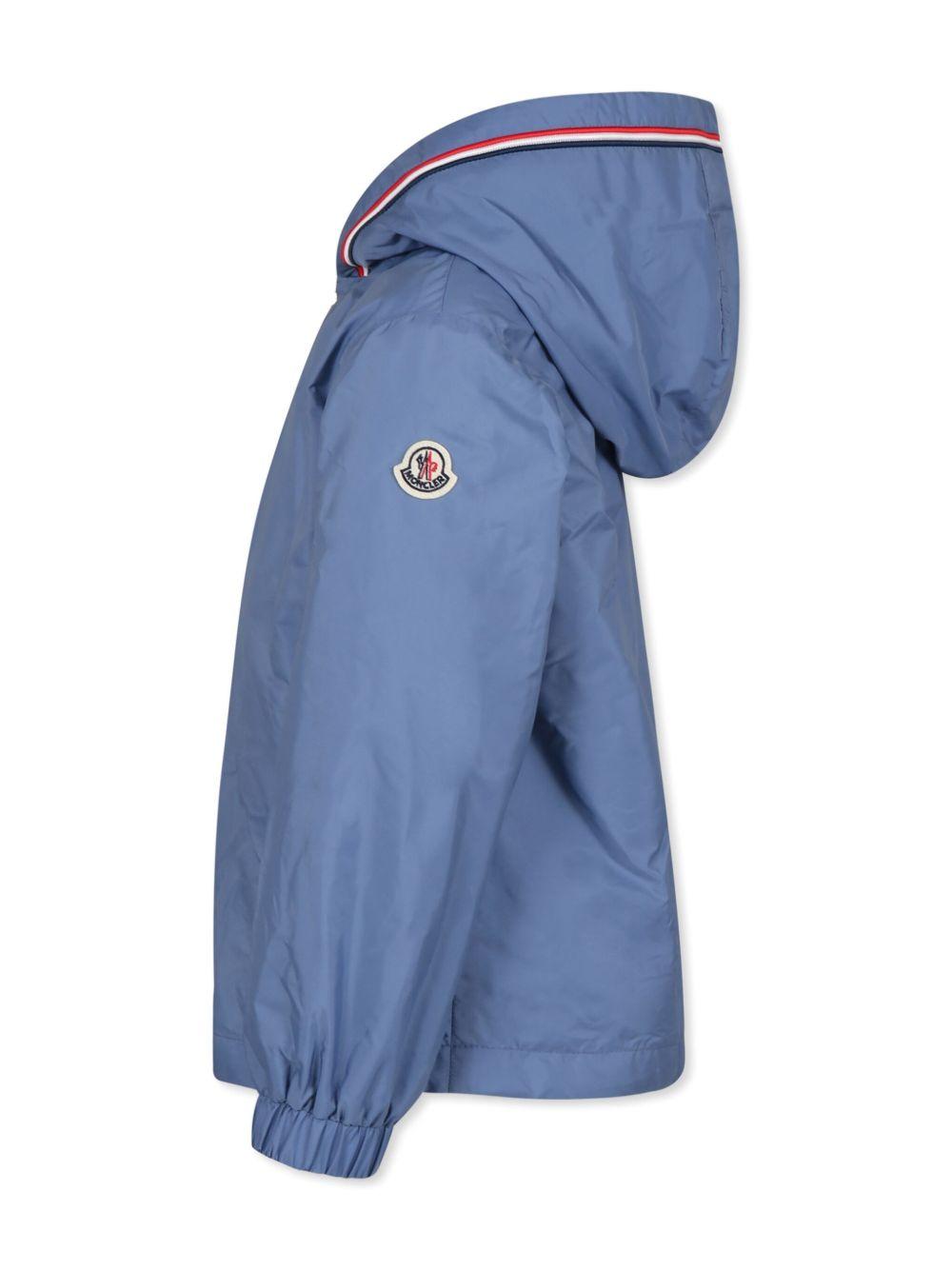 Giacca per bambino Moncler Enfant Granduc blu con applicazione sulla manica con logo K19541A0005353A5E 757 MONCLER ENFANT 