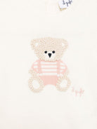 Body per neonata Il Gufo beige con ricamo Bear P25TO272EM109 1032 IL GUFO 