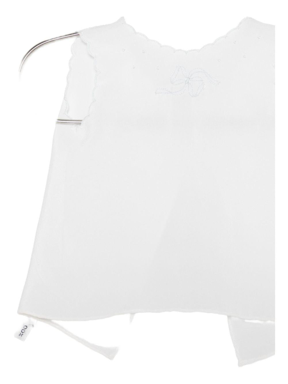 T-shirt per neonata Mariella Ferrari bianco con dettagli ricamati COA1 AZZURRO MARIELLA FERRARI 