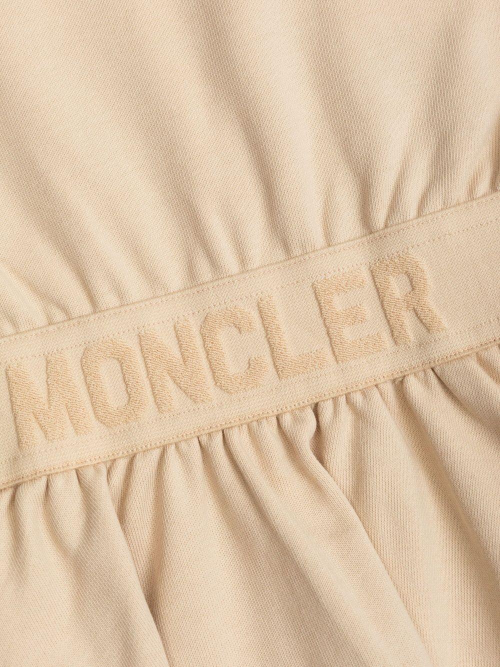 Abito modello felpa per bambina Moncler Enfant beige con logo K19548I0000589AKM 51N MONCLER ENFANT 