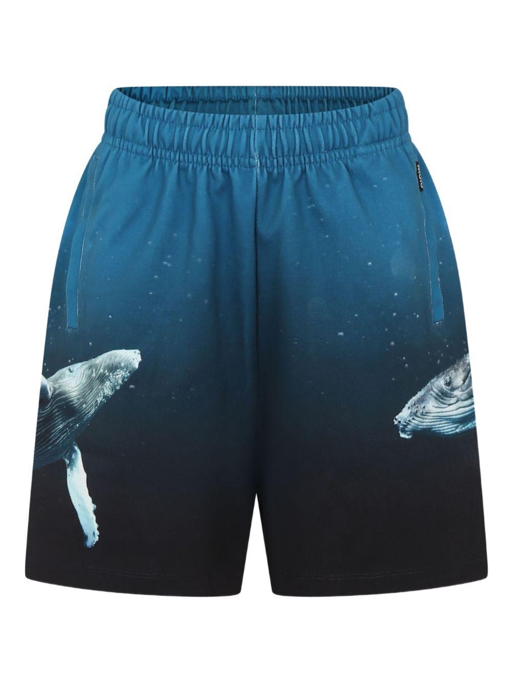 Shorts per bambino Molo blu con stampa grafica 1S25H207 3871 MOLO 