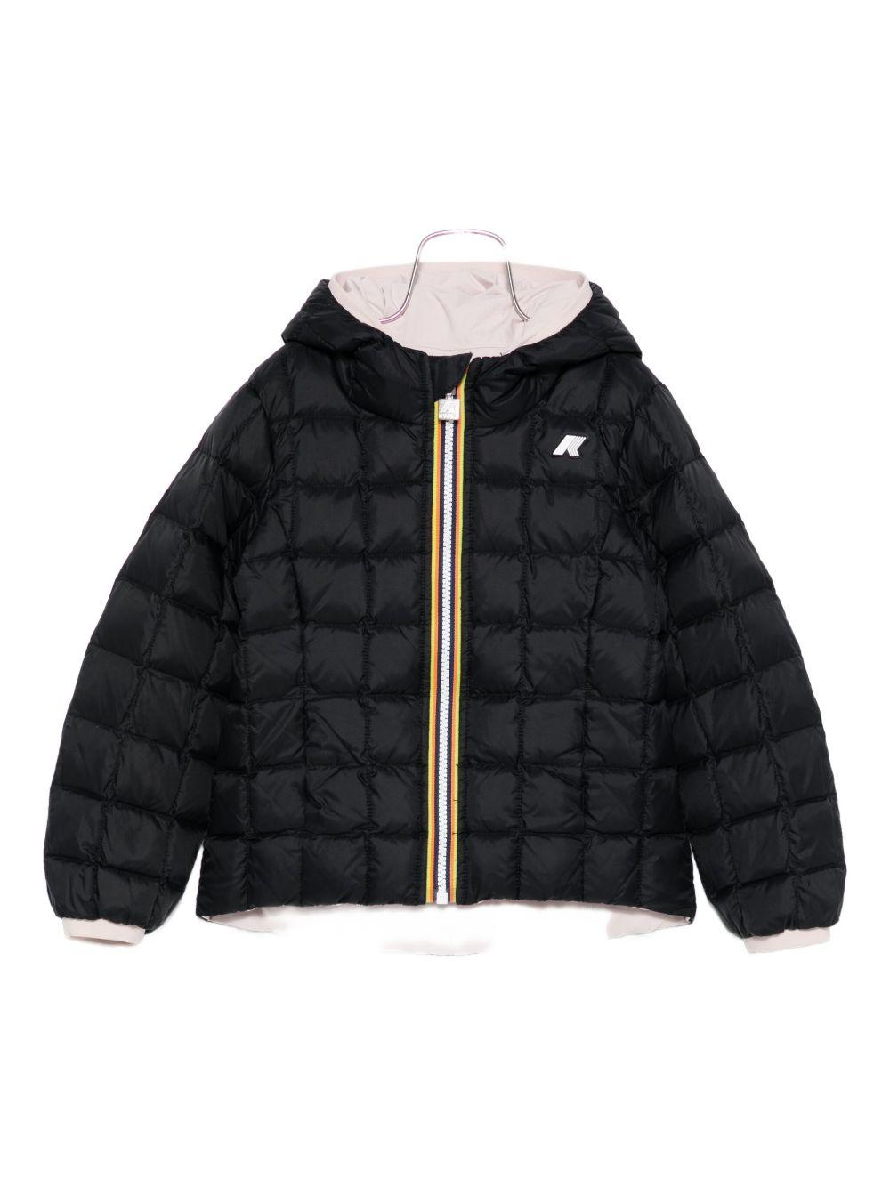 Giacca reversibile per bambina K Way Kids rosa con chiusura lampo K5123QW BBQ K-WAY KIDS 