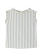 Blusa per bambina Bonpoint azzurro con motivo a righe S05GBLW00045 210 BONPOINT 