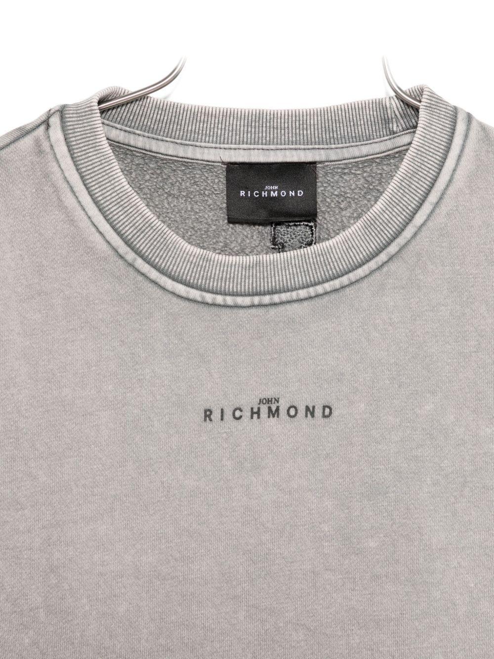 Felpa per bambina John Richmond Junior grigia con stampa logo RBA25122FE GREY STEEL JOHN RICHMOND JUNIOR 