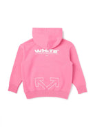 Felpa per bambina Off-White Kids rosa con logo sul davanti OGBB002F25FLE001 3201 OFF WHITE KIDS 
