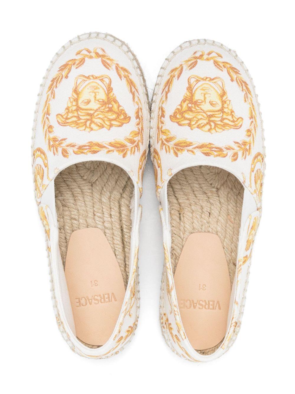 Espadrillas Medusa per bambina Versace Kids bianco con soletta con logo 10180071A12889 2W110 VERSACE KIDS 
