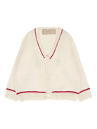Cardigan per neonato La Stupenderia bianco con scollo a V 1WCCR61 826 LA STUPENDERIA 