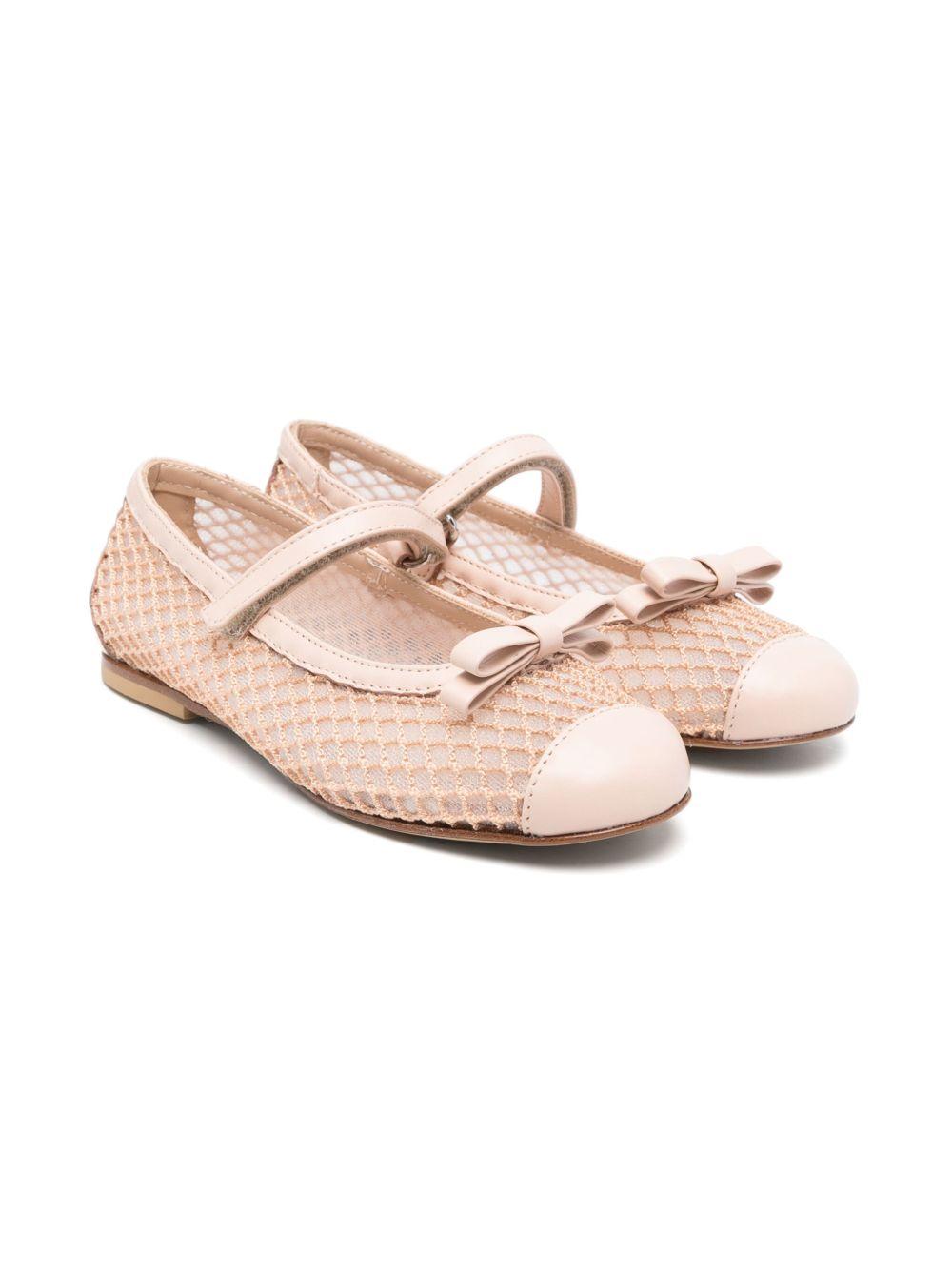 Ballerine per bambina Andrea Montelpare rosa polvere con logo fiocco 80822 ROSA MONTELPARE TRADITION 