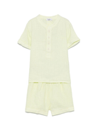 Set con shorts per neonato Il Gufo giallo in lino P25DP517L6009 515 IL GUFO 