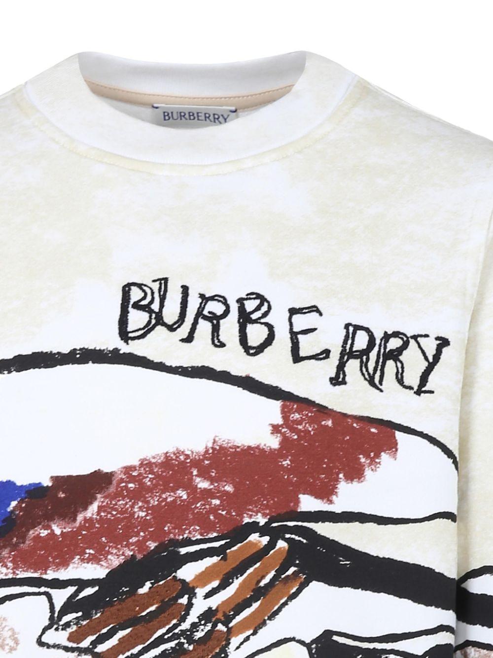 T-shirt con stampa grafica per bambino Burberry Kids con girocollo 8089567 A1464 BURBERRY KIDS 