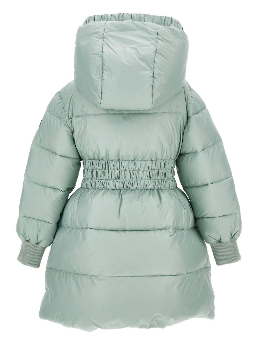 Piumino per bambina Monnalisa verde menta con cappuccio 17F102 6021 0024 MONNALISA 