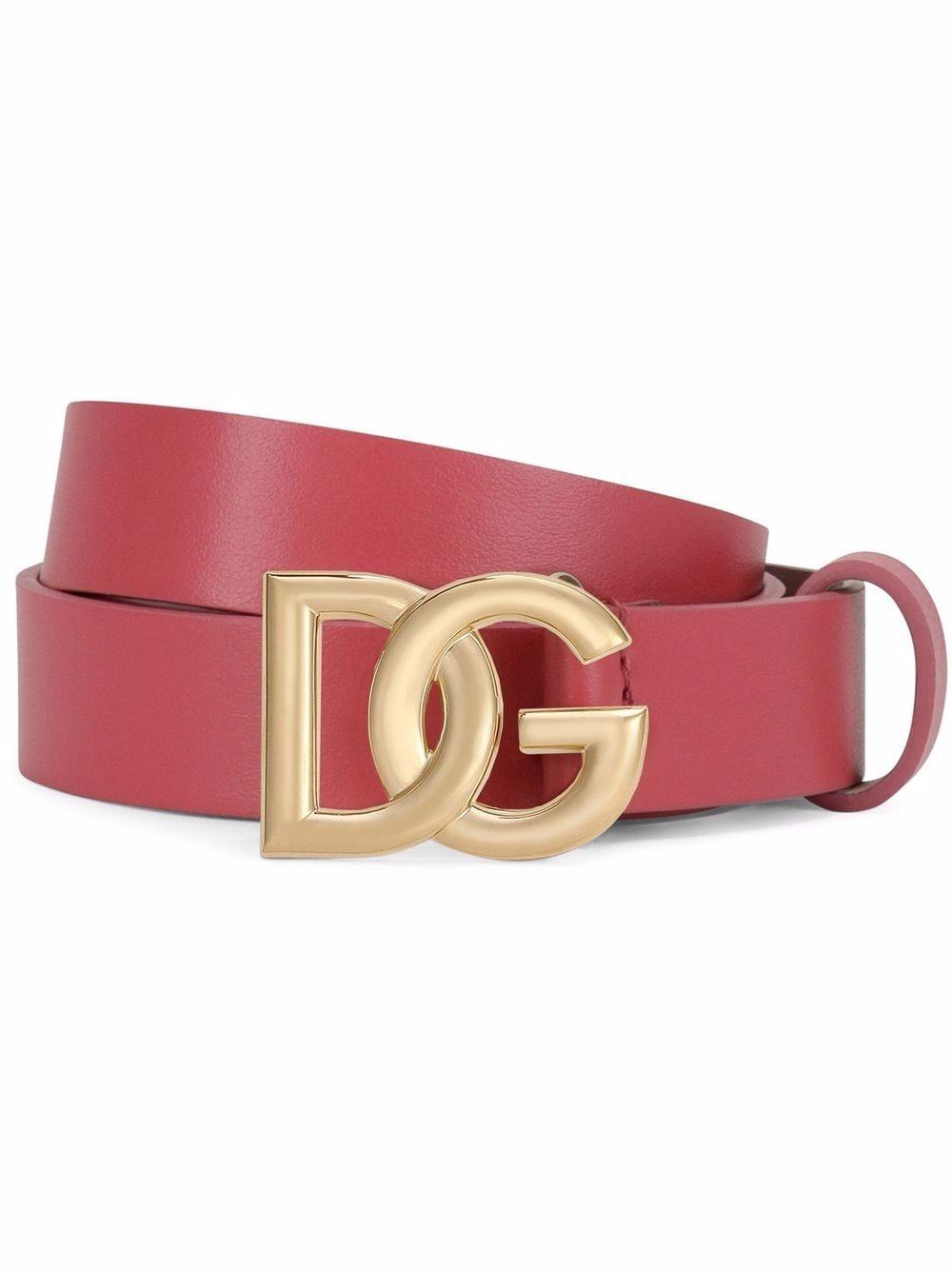 Cintura per bambina Dolce & Gabbana Kids rosso con fibbia DG oro EE0062 AW576 80422 DOLCE & GABBANA KIDS 