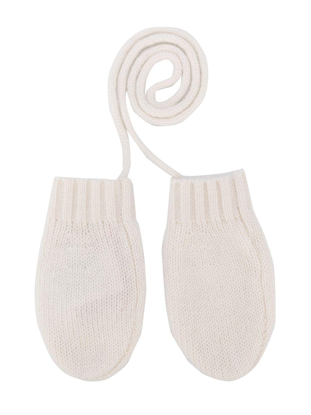 Guanti per neonata Bonpoint bianchi con bordo a costine PEBDA2660MO 002 BONPOINT 