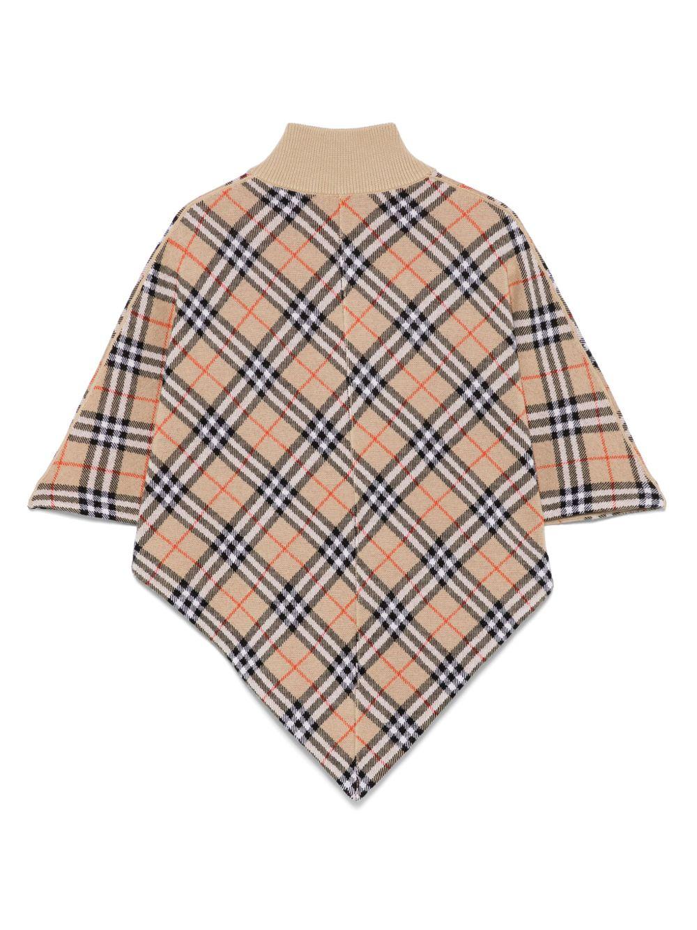 Mantella per bambina Burberry Kids in lana con motivo a quadro 8105823 B9368 BURBERRY KIDS 