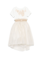 Abito per bambina Monnalisa bianco con dettagli ruches e lurex 71E954RM 5903 0170 MONNALISA 