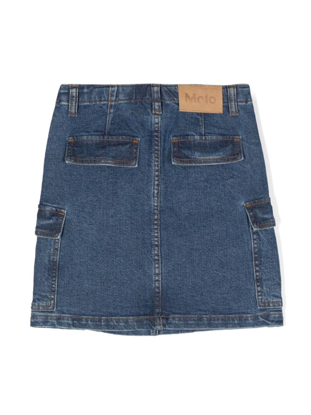 Gonna denim Belli per bambina Molo blu con passanti 2W24D113 5377 MOLO 