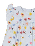 Abito con stampa a fiori per neonata Molo azzurro con dettagli con ruches 4S25E112 9280 MOLO 