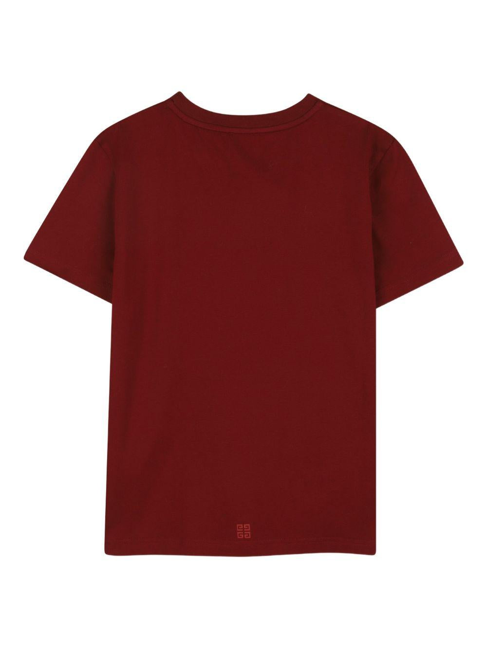 T-shirt per bambino Givenchy Kids rossa con logo frontale H30952 95C GIVENCHY KIDS 