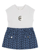 Abito per neonata Michael Kors Kids bianco e blu con stampa grafica R30550 Z10 MICHAEL KORS KIDS 