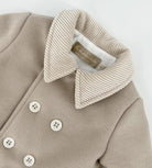 Cappotto a doppiopetto per neonata La Stupenderia beige con colletto classico 1TCGB13 H19 LA STUPENDERIA 