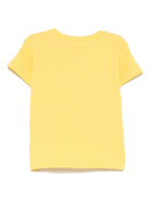 T-shirt per neonato Trussardi Junior giallo con logo e dettaglio goffrato TIP25020TS GOLD CREAM TRUSSARDI JUNIOR 